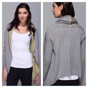 Lululemon Athletica Gray and Yellow Cardigan